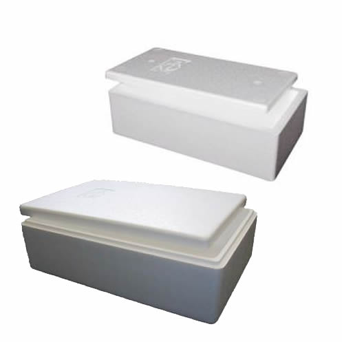 POLYSTYRENE EZKY BOX 3kg ML-33  WITH LID - 420 x 320 x 120mm